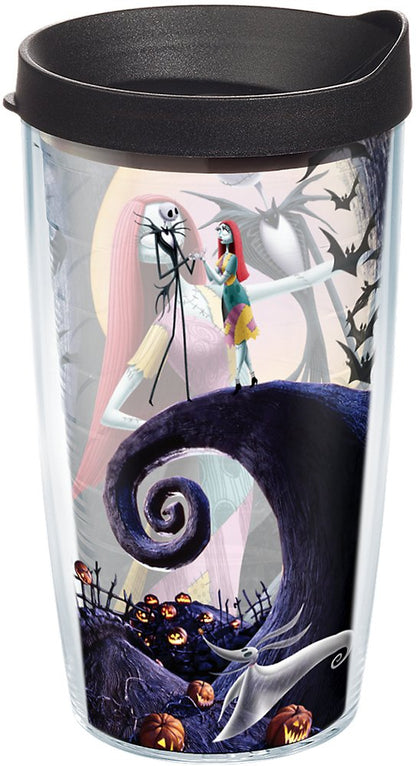 Tervis Vaso con Tapa Disney Pesadilla antes de Navidad, Negro - 16 fl oz - 16 fl oz