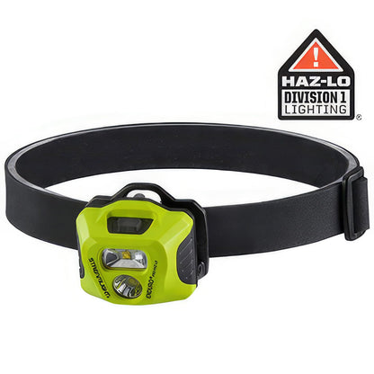 Streamlight 61424 Enduro Pro HAZ-LO 200-Lúmenes LED Linterna Frontal Multiuso 3M Dual Lock con Baterías Alcalinas AAA, Correa para Casco y Cabeza, Amarilla