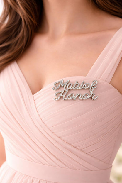 Unik Occasions Broche de plata con diamantes de imitación, talla única