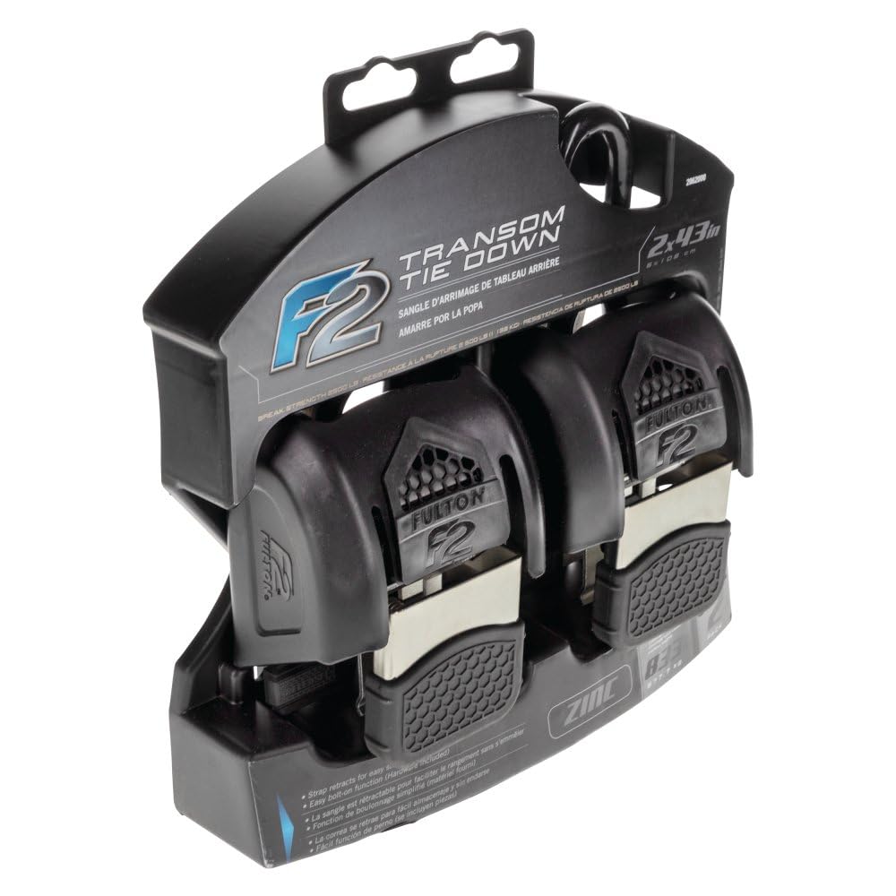 Fulton Correas de Amarre Retráctiles para Bote 2 x 43 in, 800 LB de Capacidad, Par de 2, 2062000