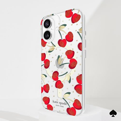 Kate Spade New York - Funda para iPhone 16, diseño de Piedras Preciosas de Cerezo