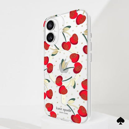 Kate Spade New York - Funda para iPhone 16, diseño de Piedras Preciosas de Cerezo