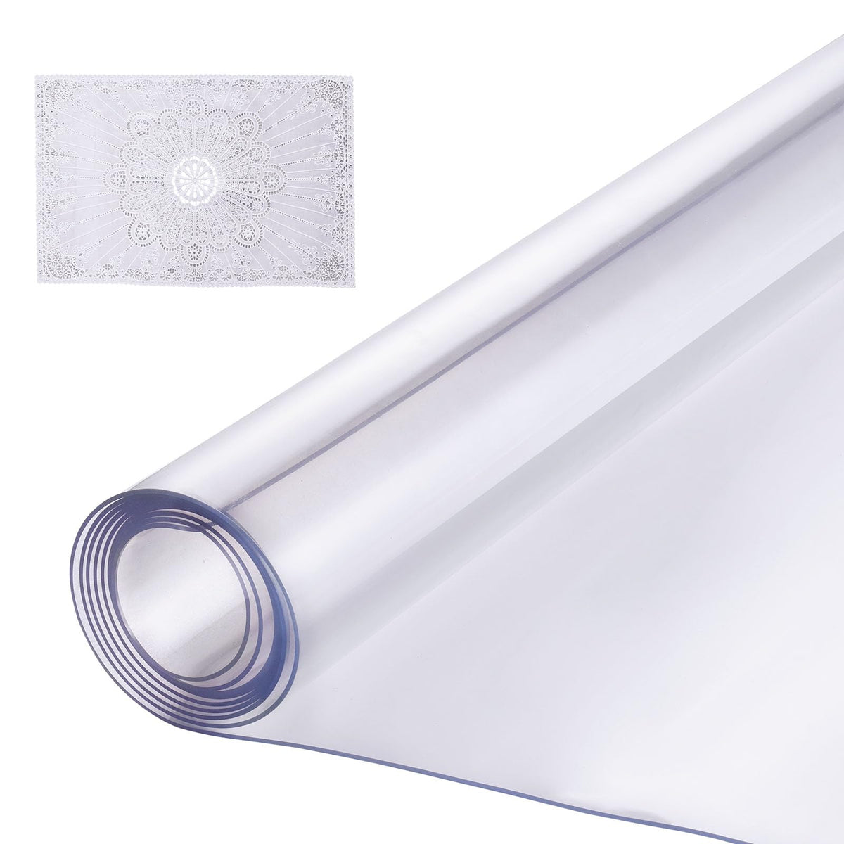 Mantel Protector de Mesa VEVOR de PVC Transparente - 121.9 x 91.4 cm (Oblongo)