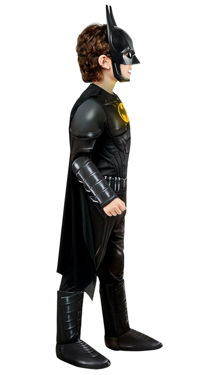 DC The Flash Movie: Disfraz de Batman Deluxe para niños por Rubies, talla M para niño