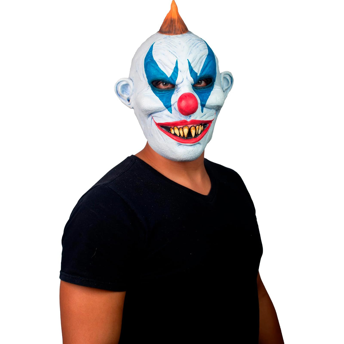 Ghoulish Productions Máscara Clown, Accesorio de Cosplay Payaso Malevolo, Máscara de Payaso Malo Ideal para Halloween