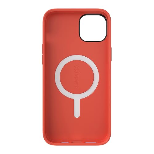 Speck - Funda para iPhone 15 Plus y 14 Plus, protección contra caídas, Resistente a los arañazos, Funda para iPhone MagSafe con Revestimiento Suave al Tacto, iPhone de 6.7 Pulgadas, Doble Capa,