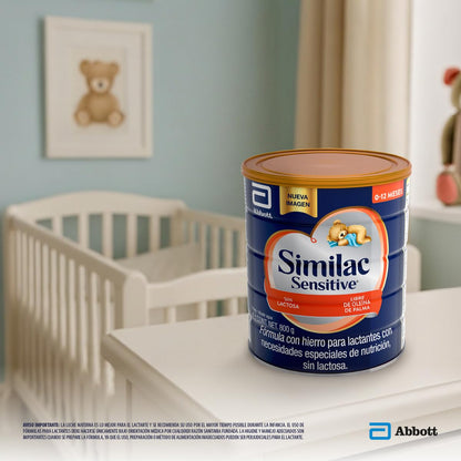 Similac Sensitive Fórmula Sin Lactosa 0-12 meses 800g | Fórmula con hierro para lactantes con necesidades especiales de nutrición, sin lactosa