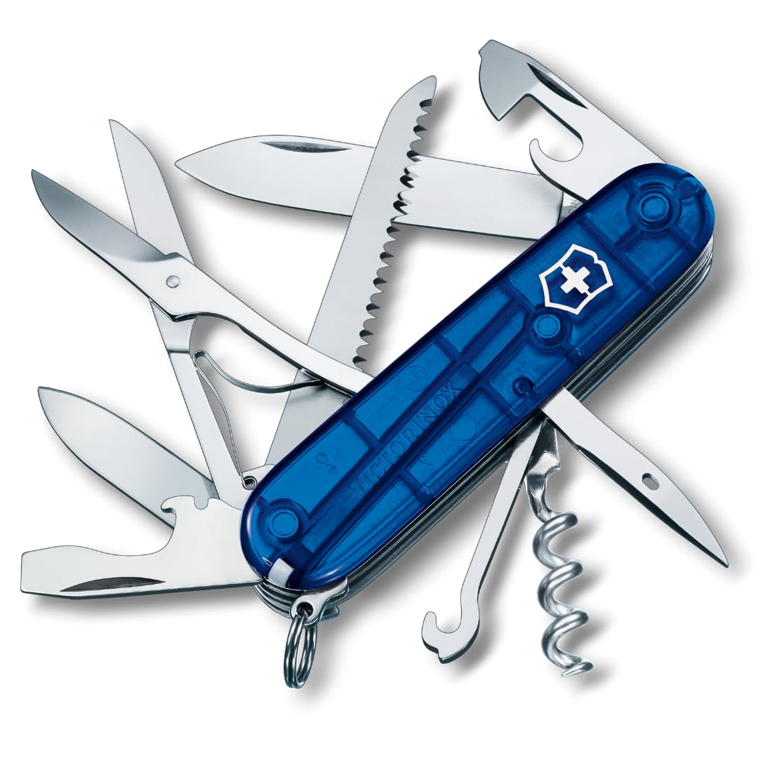Victorinox Huntsman Navaja Suiza Multiusos - Azul translúcido