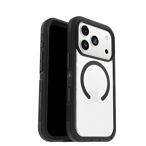 OtterBox - Funda Transparente para iPhone 17 Pro Defender Series Pro XT, Lado Oscuro, Color Negro, Resistente, Resistente y Duradera, a presión en MagSafe