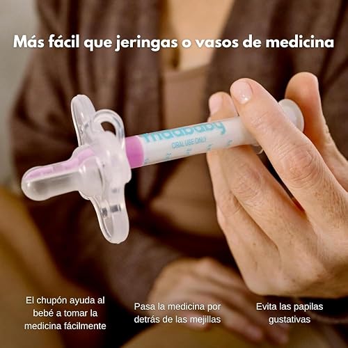 Frida Baby | Chupón Dispensador de Medicamentos | Material Plástico | Chupón y Jeringa Libres de BPA | 1 Pieza