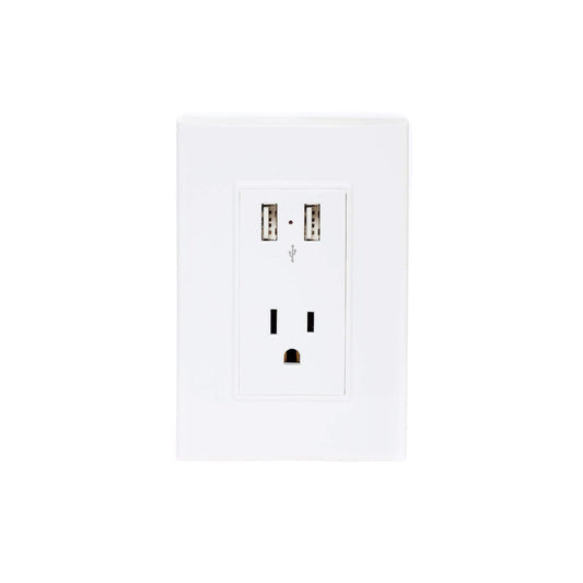 iGOTO PB106UL-B Contacto doble con USB y Placa Sencilla