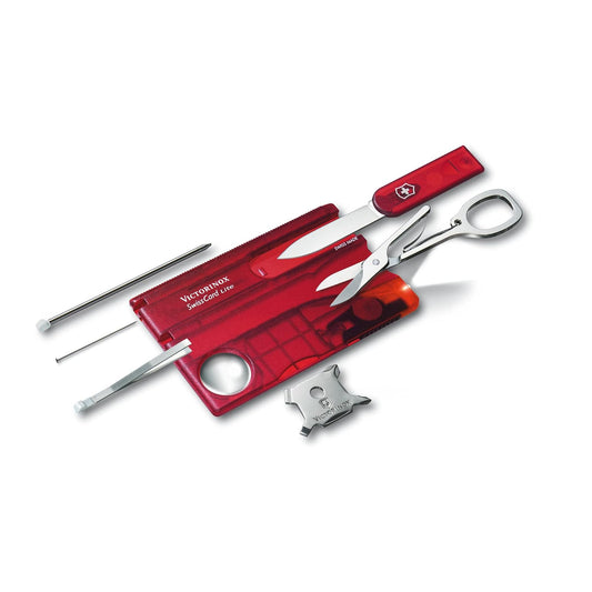 Victorinox Swiss Card Lite con 13 Usos, carbón transparente