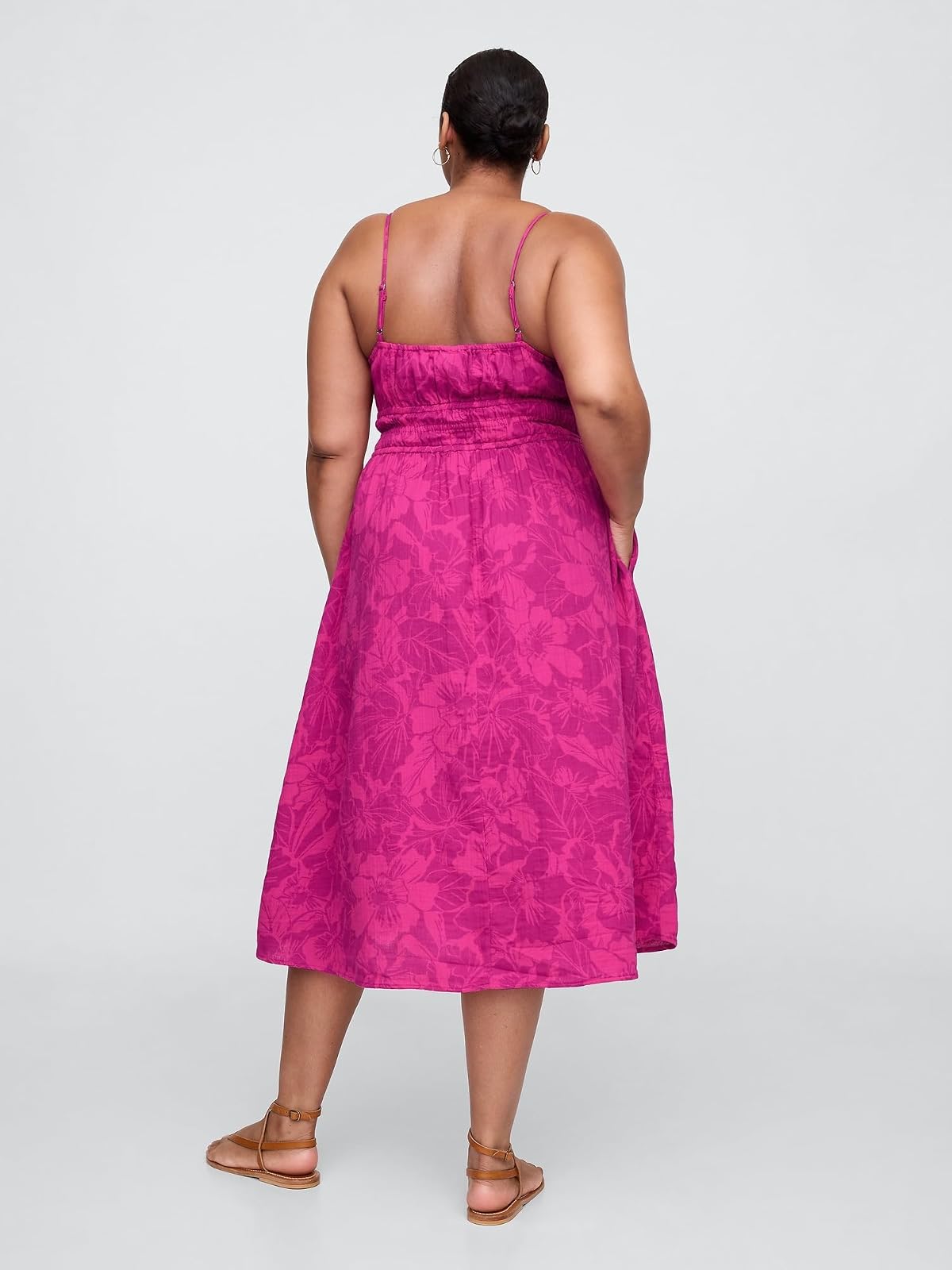 GAP - Vestido Largo Tela con Lazo Frontal para Mujer
