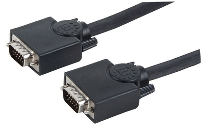Manhattan CABITL180 Cable VGA, Hd15, 15 m, VGA (D-Sub), VGA (D-Sub), Macho/Macho, Negro, 15.2 m