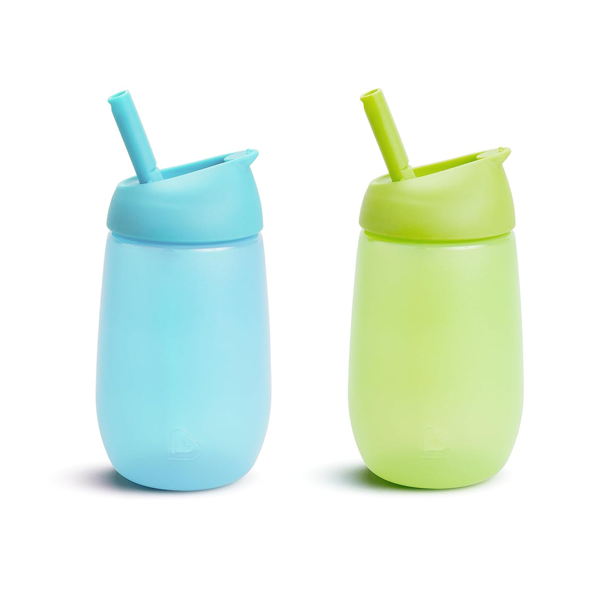 Munchkin® Simple Clean™ Taza para beber con popote fácil de limpiar, 10 onzas, paquete de 2, azul/verde