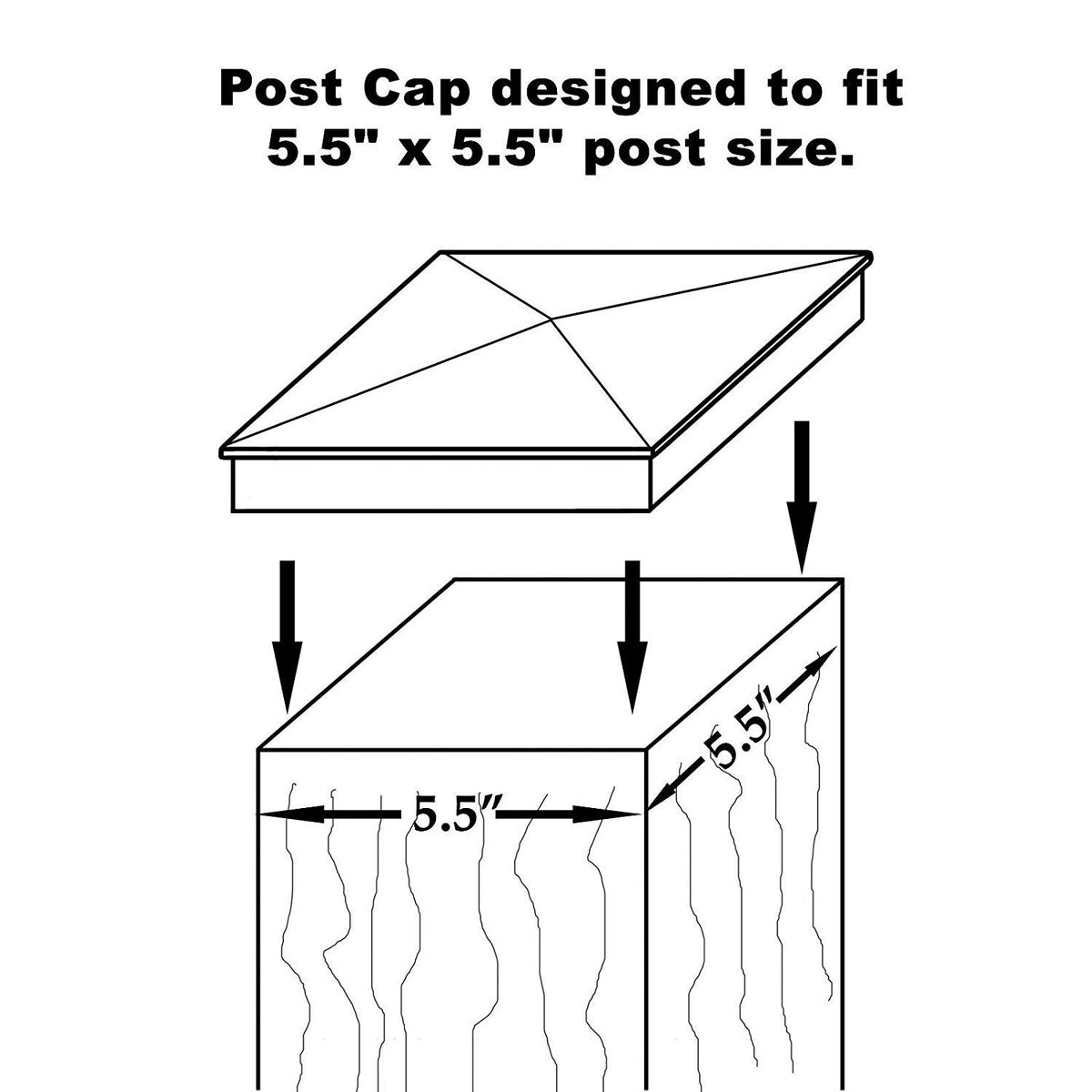 Nuvo Iron Pyramid Post Cap 5 1/2" x 5 1/2"