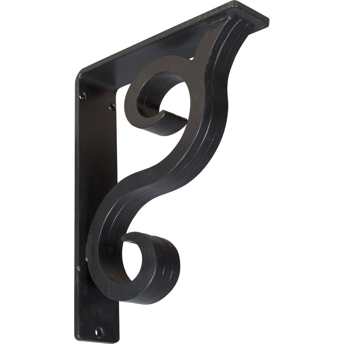 Bedford - Soporte de hierro forjado, 2"W x 7 1/2"D x 10"H, Negro