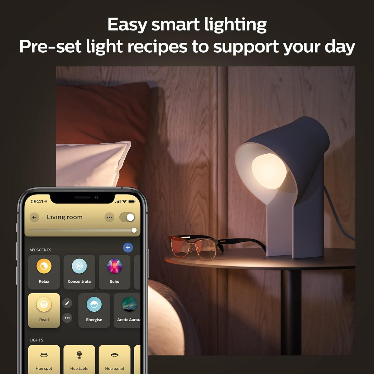 Philips Hue Foco Inteligente LED A19 White Ambiance 9W Base E27 - Paquete de 2