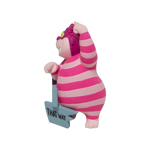 Enesco Alice in Wonderland Disney Showcase Cheshire Cat This Way Figura en Miniatura, 3.35 Pulgadas, Multicolor
