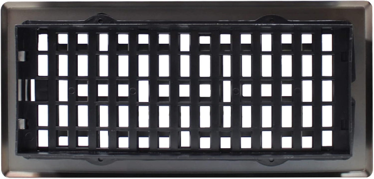 Decor Grates AJH410-RB Oriental Floor Register, Rubbed Bronze, 4-Inch by 10-Inch