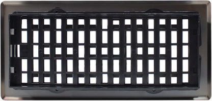 Decor Grates AJH410-RB Oriental Floor Register, Rubbed Bronze, 4-Inch by 10-Inch