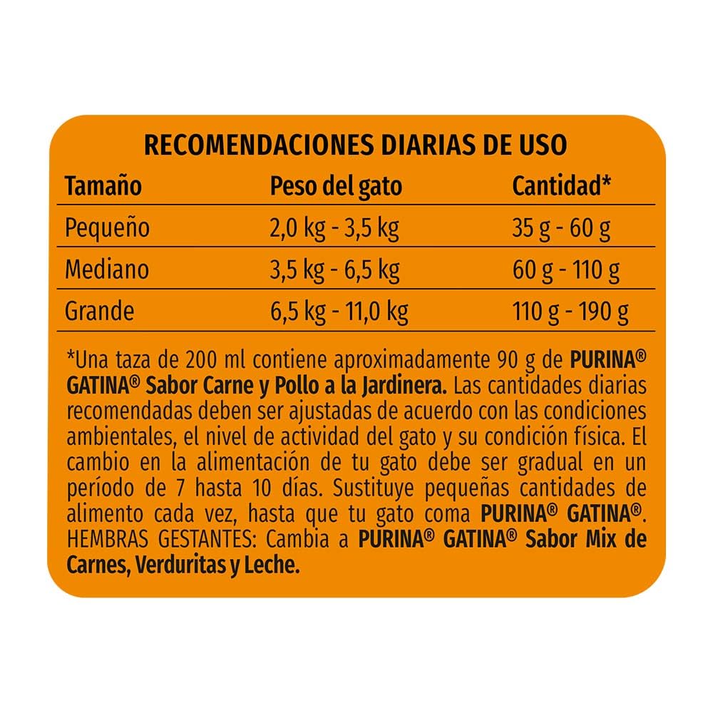 Felix Purina Gatina Adulto Todos los Tamaños Sabor Carne, Pollo y Verduras 3Kg