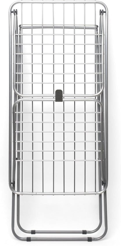 Rayen Tendedero Plegable con Alas 19 m, 177 x 54 x 107 cm, Secador de Ropa de Acero para Interior y Exterior, Antideslizante con Sistema de Bloqueo, Gris y Blanco