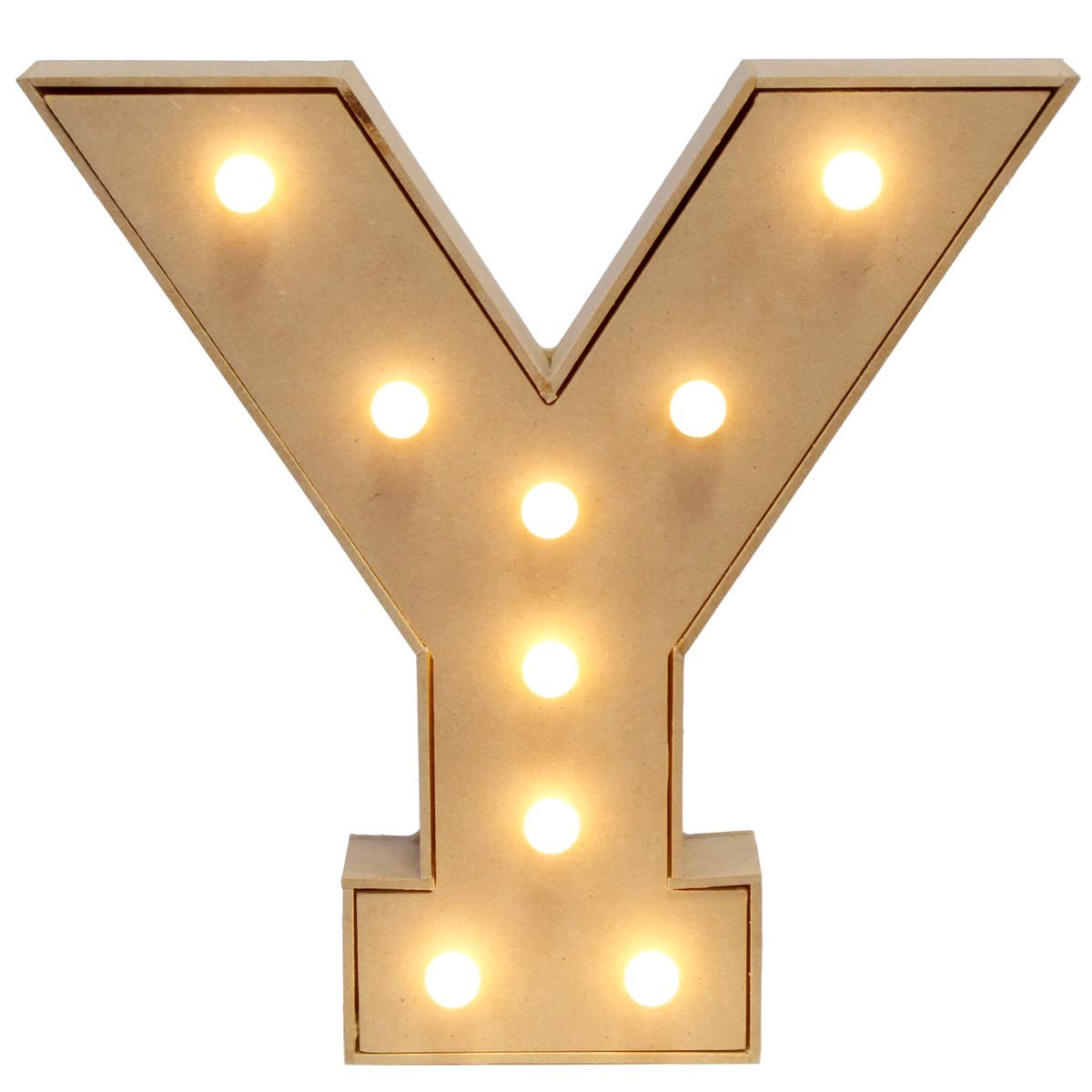 Fantasias Miguel Mylin Letras de Madera con Luces LED 25 cm - Y
