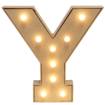 Fantasias Miguel Mylin Letras de Madera con Luces LED 25 cm - Y