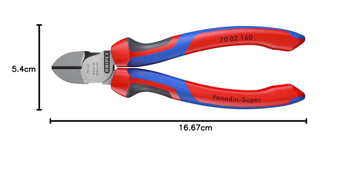 KNIPEX 70 02 160 Pinzas de corte diagonal acabado pavonado 160 mm