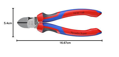 KNIPEX 70 02 160 Pinzas de corte diagonal acabado pavonado 160 mm