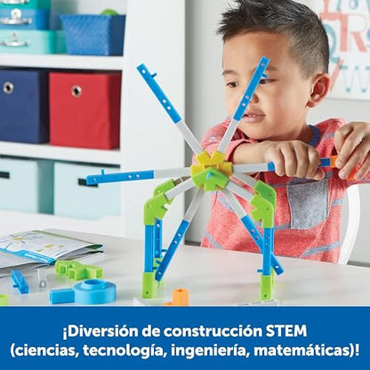 Learning Resources Stem Explorers Motioneering, Juguetes Stem, Ingenieria para Niños, Juguetes Educativos para Niños, 56 Piezas, Edades 5
