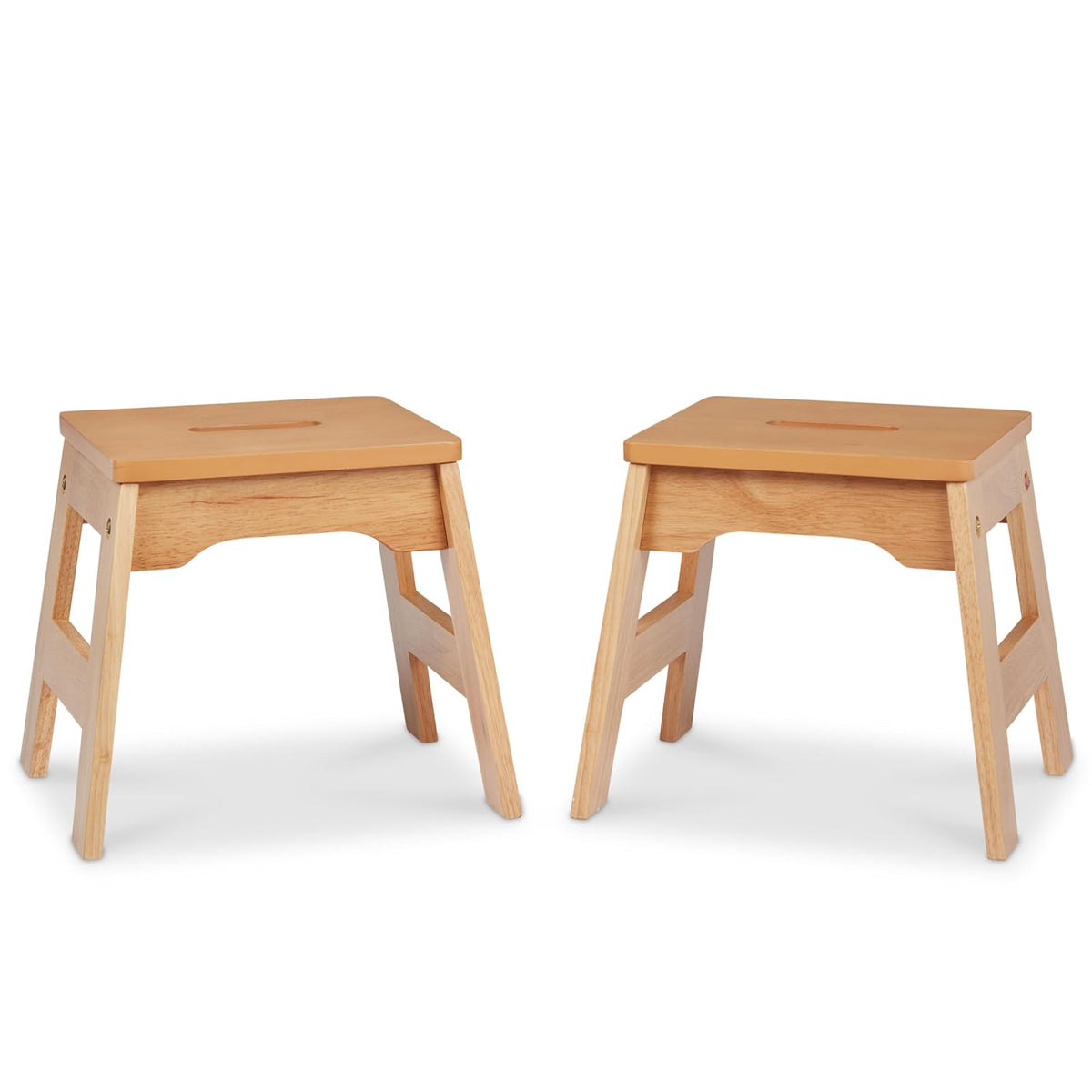 Melissa & Doug Taburetes de Madera - Juego de 2 (Naturales)