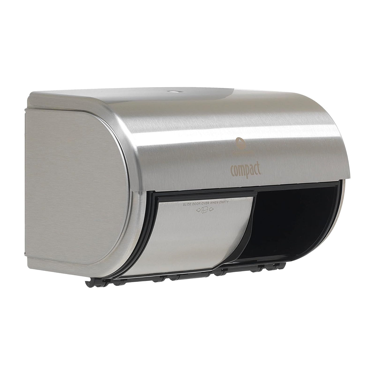 Georgia-Pacific Dispensador de Papel Higiénico Doble Rollo, Compacto - Acero inoxidable - Dispensador de 2 rollos lado a lado
