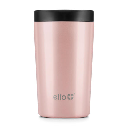 Ello Jones - Taza de café de viaje de acero inoxidable, 325 ml, Rosegold