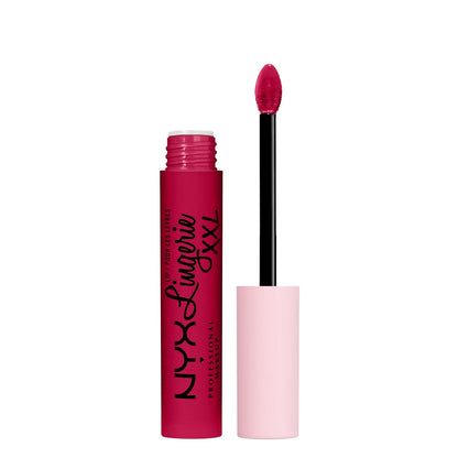 NYX Professional Makeup Lip Lingerie XXL Labial Líquido Mate Tono Rosa Nude - 21 Resistencia