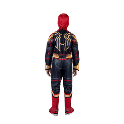 Marvel Integrated Spider-Man Official Youth Halloween Costume - Premium Quality Padded Jumpsuit with Pull On Fabric Mask