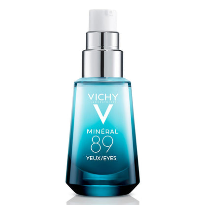 Vichy Minéral 89 Contorno de Ojos Reparador Dermatológico Hidratante 15ml | Hidrata 24h, Reduce Ojeras, Suaviza Líneas Finas y Fortalece con Ácido Hialurónico y Cafeína, Todo Tipo de Piel