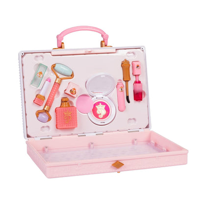 Colección de Estilo Disney Princess para niñas, Bolsa de Maquillaje de Moda, Herramientas de Maquillaje de simulación de Moda, Incluye un Rodillo Facial, Viene con 8 Herramientas de Juego Diferentes