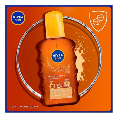 Protector Solar NIVEA SUN Protect & Bronze FPS 50 200Ml, Bronceado Natural Spray