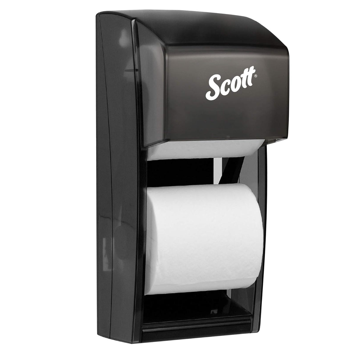SCOTT Professional - Dispensador de Papel higiénico Vertical estándar (09021), Doble Capacidad, Negro, 6 x 13.6 x 6.6 Pulgadas (cantidad 1)
