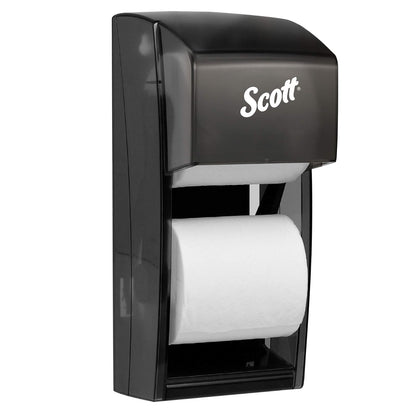 SCOTT Professional - Dispensador de Papel higiénico Vertical estándar (09021), Doble Capacidad, Negro, 6 x 13.6 x 6.6 Pulgadas (cantidad 1)