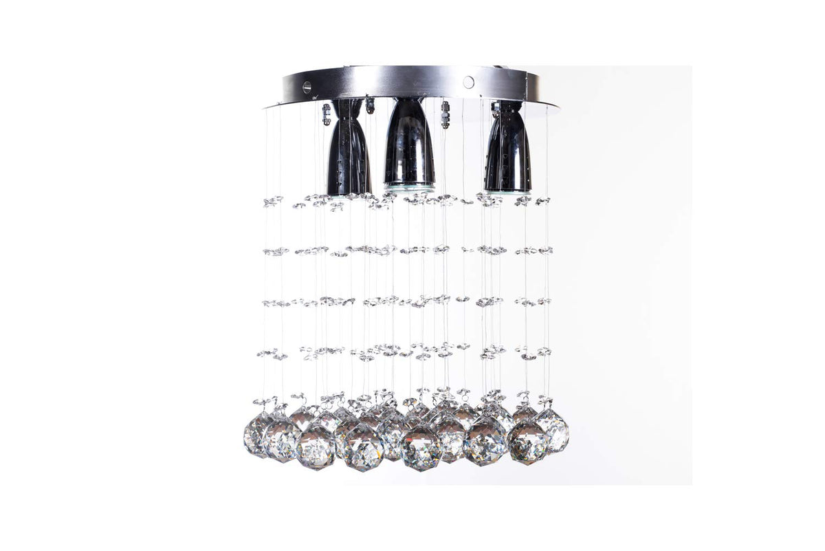 Candil Colgante Gamalux Williams Krystal Redondo de 4 Luces P10930/4, distribución luminosa y cristal cortado HQ en diseño clásico y elegante