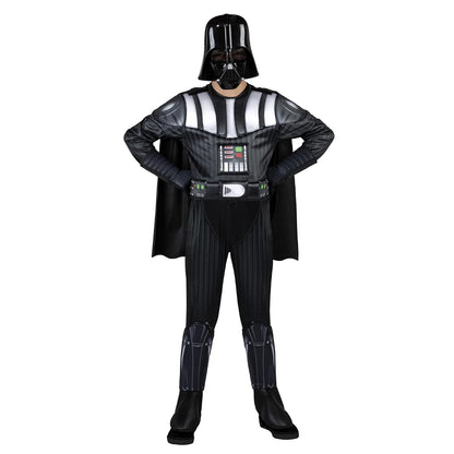 Star Wars Darth Vader - Disfraz oficial de lujo juvenil – overol acolchado con guantes, capa desmontable y máscara de plástico (S) Multi