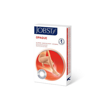 JOBST Opaque Medias de compresión, Media 20-30mmHg, Pantimedia, Talla L | Punta Cerrada, Color Natural, Compresión de Grado Médico