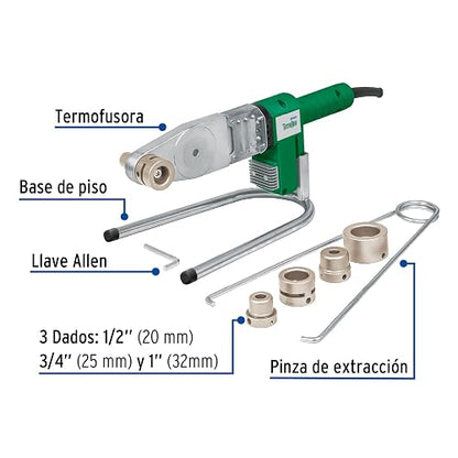 Foset Termoflow CV-TER, Termofusora 600W para PPR con dados de 20, 25 y 32 mm