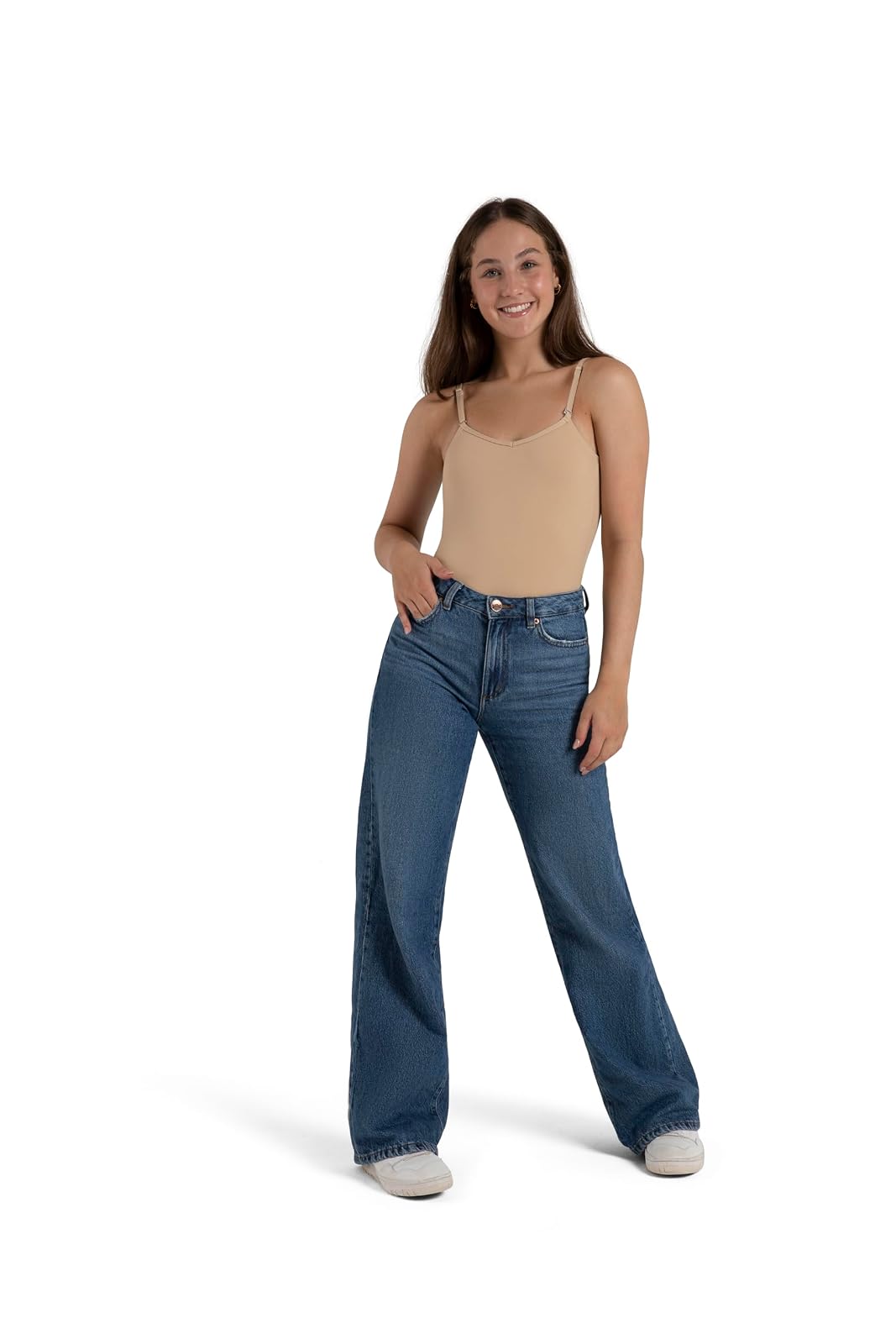 Capezio Team Basics - Maillot camisola para mujer con correas ajustables
