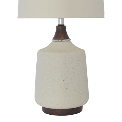 Luzerna CM-0304 Lámpara De Mesa Arnio, Color Hueso Jaspeado Mate, 1 Unidad