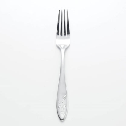Lenox Cubiertos Butterfly Meadow 65 Piezas para 12 Comensales con Cubiertos para Servir, Acero Inoxidable 18/10