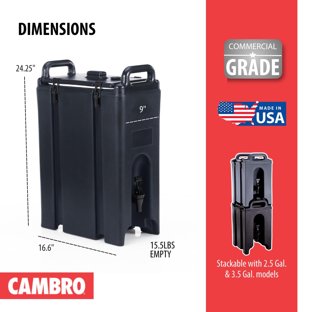Camtainer - Capacidad de 5 galones, color negro